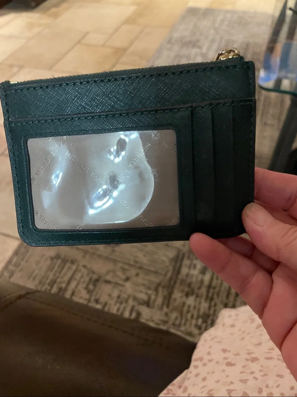 Michael kors green change purse wallet